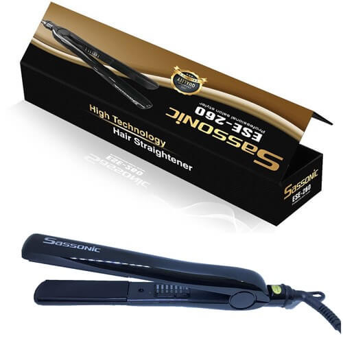 מחליק שיער Sassonic מקצועי פלטות קרמיות עם טרמולין - מחליקים מקצועיים | TipTop